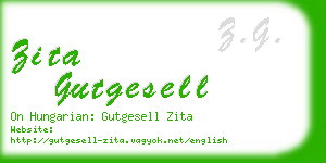 zita gutgesell business card